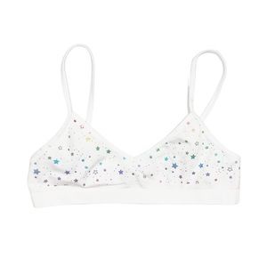 MAIDENFORM Girl's Training Bra White With Stars Size Medium 32A